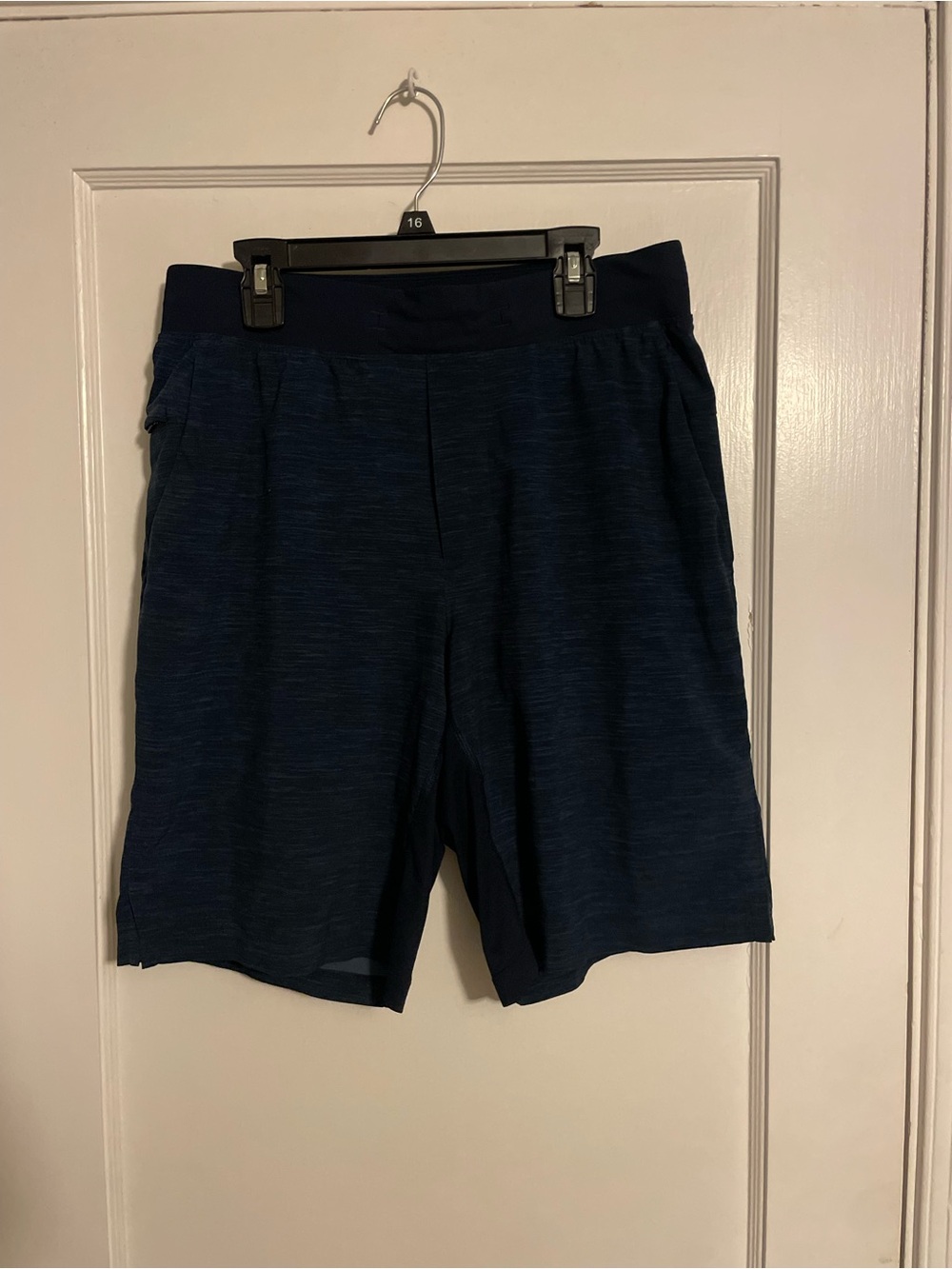 Lululemon Men’s T.H.E. Short Linerless 9" Printed Iron Blue True Navy Size Small
